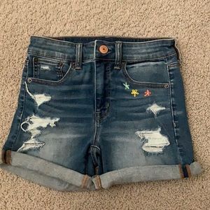 American Eagle high-rise midi girls shorts
